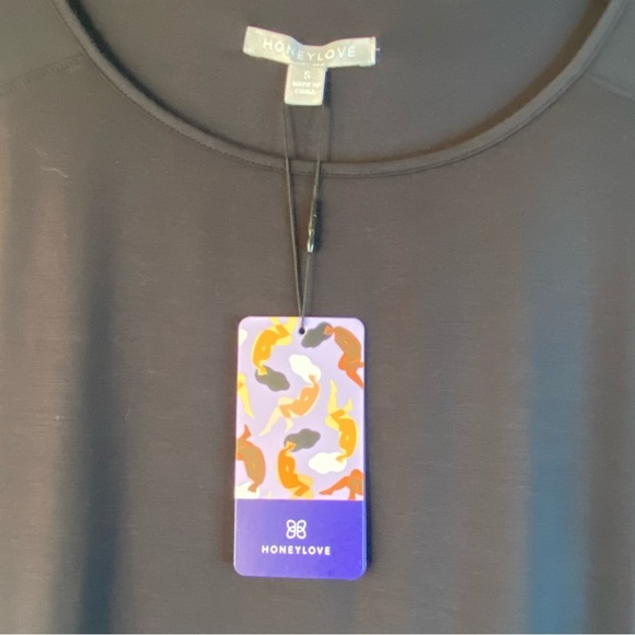 NWT Honeylove BlissWear Black Nightshirt Nightgown Sleep Shirt Ultra Soft SZ S - Picture 13 of 14